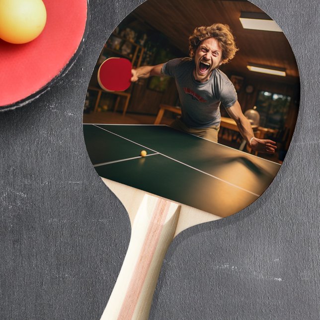 Raquete De Ping Pong Jogador de Fotos Personalizado do Esporte (Criador carregado)