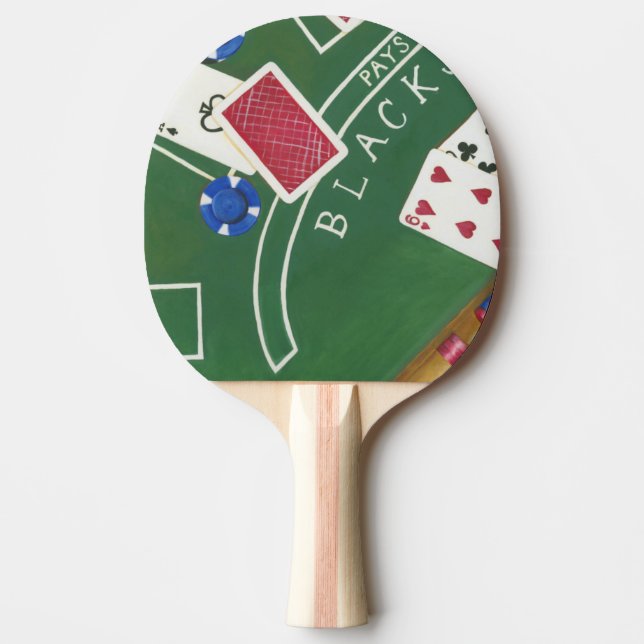Raquete De Ping Pong Jogo de Blackjack com Chips por Chariklia Zarris (Frente)