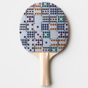 Raquete De Ping Pong Jogo Números de Dominos