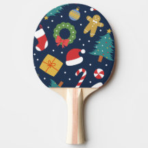 Jolly Jumble Holiday Ping Pong Paddle