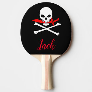 Raquete De Ping Pong Jolly Roger Personalizado (Cutlass)Ping Pong Paddl