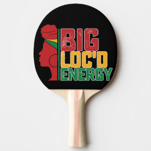 Raquete De Ping Pong Juneteenth Grande Energia de Preto Liberdade