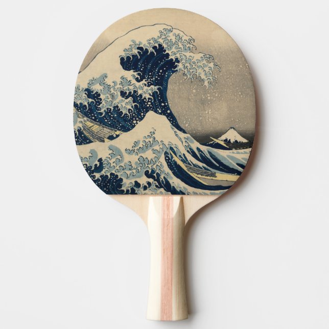 Raquete De Ping Pong Katsushika Hokusai A onda do Excelente de Kanagawa (Frente)