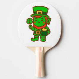 Raquete De Ping Pong Kawaii Lucky Leprechaun
