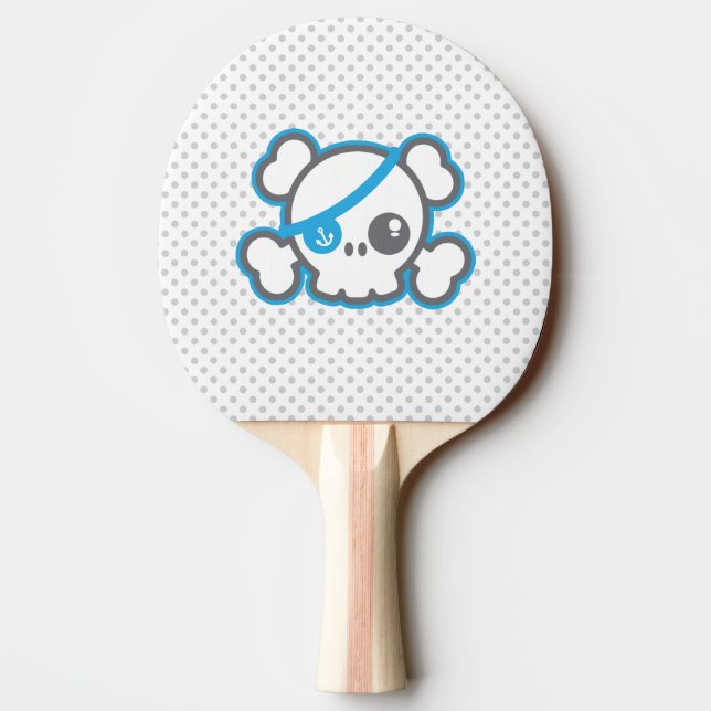Raquete De Ping Pong Kawaii Pirate Skull Ping Pong Paddle (Verso)