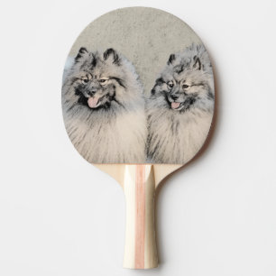 Raquete De Ping Pong Keeshond Brothers Painting - Arte Original de Cãe