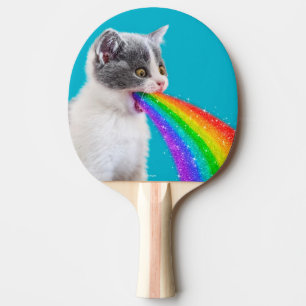 Raquete De Ping Pong Kitten Cria Arco-Íris