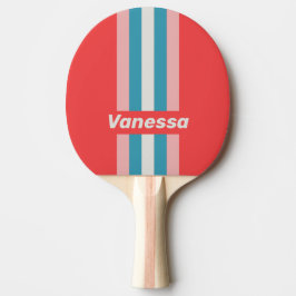 Raquete De Ping Pong Lábios Antigos com Nome em Listras