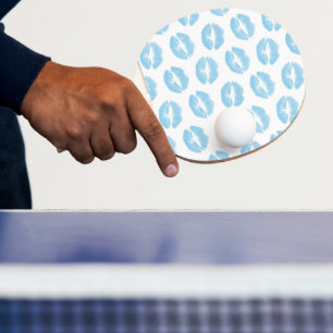 Raquete De Ping Pong Lábios Azuis, Padrão De Lábios, Batom Azul, Beijo