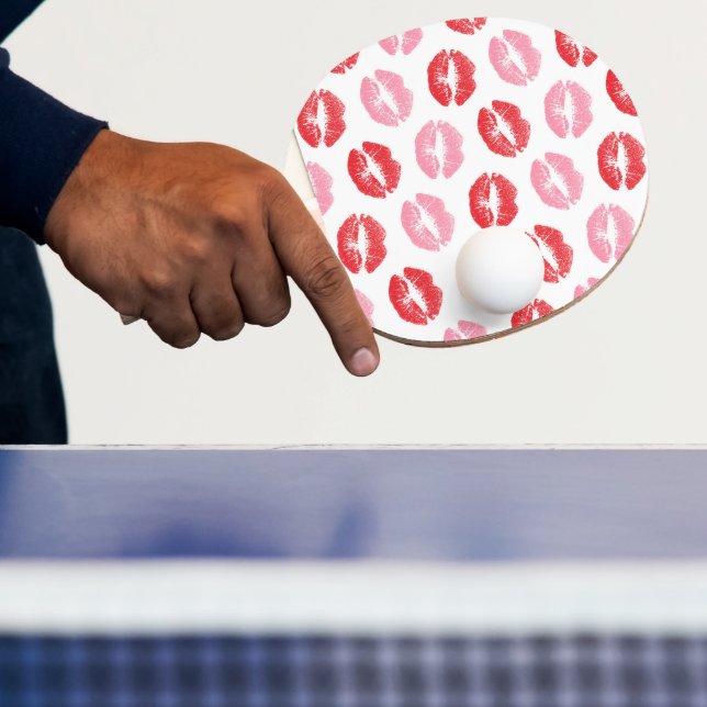 Raquete De Ping Pong Lábios Vermelhos e Rosa, Padrão De Lábios, Batom,  (Insitu)