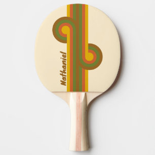 Raquete De Ping Pong Laço de Listra de Trevo ao Nascer do Sol com Nome