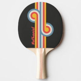 Raquete De Ping Pong Laço Vintage Meia-Noite com Nome