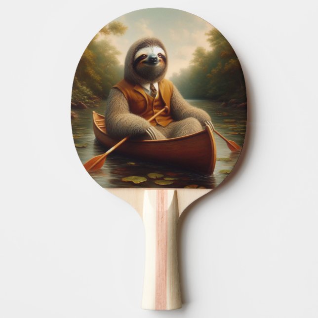Raquete De Ping Pong Lama Em Uma Canoa (Frente)
