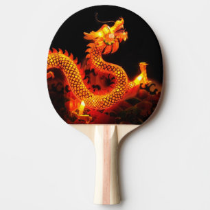 Raquete De Ping Pong Lanterna chinesa do dragão