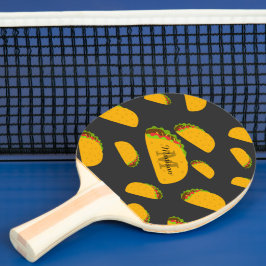 Raquete De Ping Pong Legal e divertido padrão do taco yummy Monograma