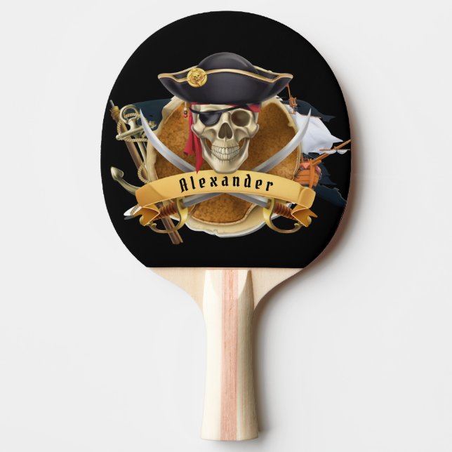 Raquete De Ping Pong Legal personalização pirata (Frente)