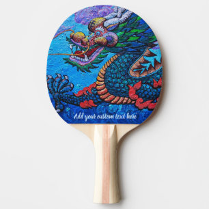 Raquete De Ping Pong Legal tinta de dragão cor de óleo chinês