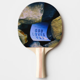 Raquete De Ping Pong Lembrete do amor de Deus por você. Christian Faith