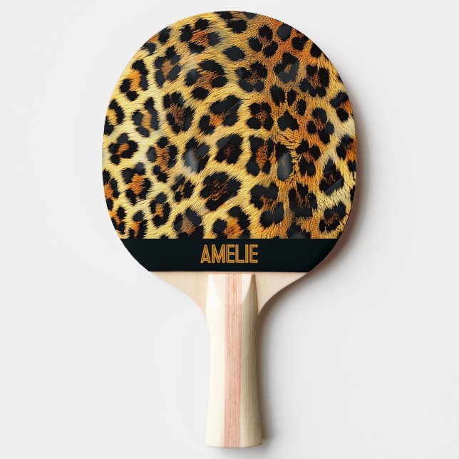Raquete De Ping Pong Leopard Pattern (Frente)