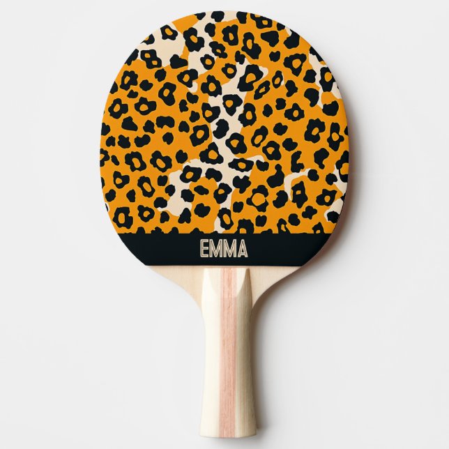 Raquete De Ping Pong Leopard Pattern (Frente)