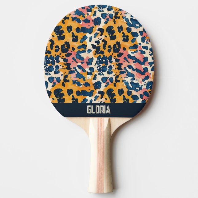 Raquete De Ping Pong Leopard Pattern (Frente)