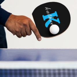 Raquete De Ping Pong Letra inicial K Simples Monograma Estilo Moderno