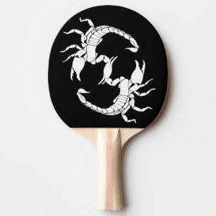 Raquete De Ping Pong Letra Preta e Branca S - Dois Escorpiões