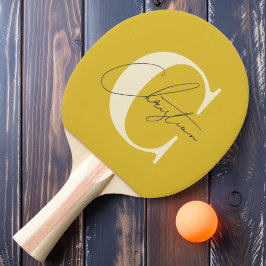 Raquete De Ping Pong Limão Burnt Moderno do Século Médio Elegante