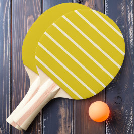 Raquete De Ping Pong Limão Escuro Listrado e Sólido