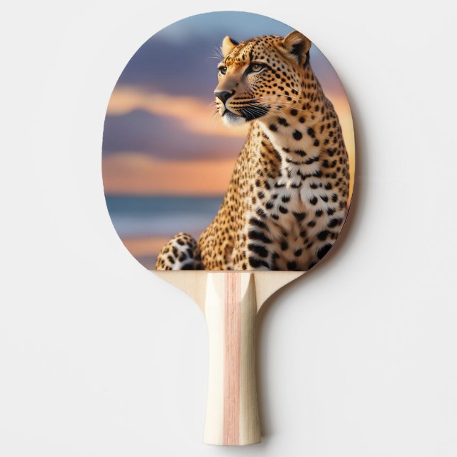 Raquete De Ping Pong Linda Leopardo (Frente)