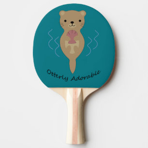 Raquete De Ping Pong Lindo e Engraçado Otter Adorável