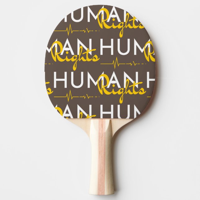 Raquete De Ping Pong Linha de vida dos direitos humanos (Frente)