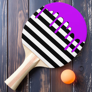 Raquete De Ping Pong Listra Assombrada Roxo Gotejante