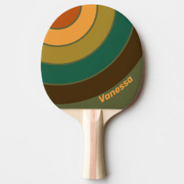 Raquete De Ping Pong Listra de Círculo de Pântano da Floresta Vintage c
