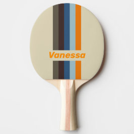 Raquete De Ping Pong Listrado com Fade Butternut e Nome