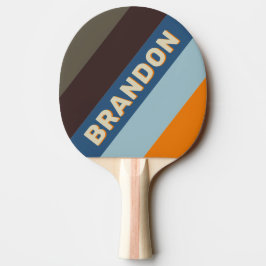 Raquete De Ping Pong Listrado Grosso com Degrade Butternut e Nome