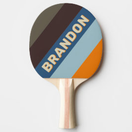 Raquete De Ping Pong Listrado Grosso com Degrade Butternut e Nome