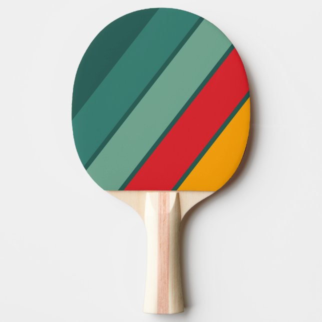 Raquete De Ping Pong Listrado Verde Grosseiro (Frente)