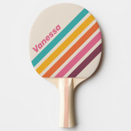 Raquete De Ping Pong Listras Anguladas Arco-Íris de Doces Antigos com N