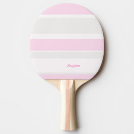 Raquete De Ping Pong Listras assimétricas cinza rosa branco