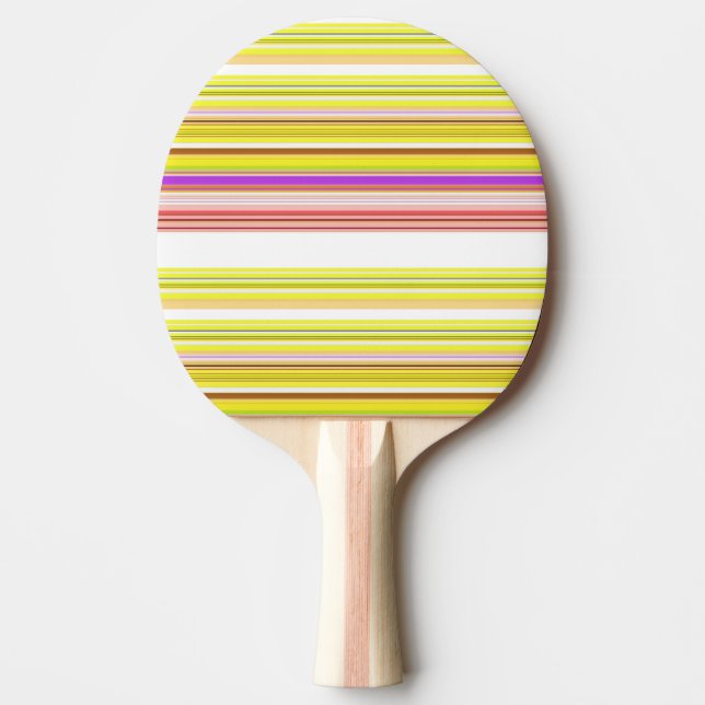 Raquete De Ping Pong Listras brancas e brancas (Frente)