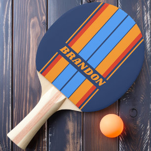 Raquete De Ping Pong Listras de Faixa de Tábua de Arco-Íris Old School