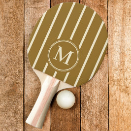 Raquete De Ping Pong Listras de Monograma Cor Vento do Deserto Quente