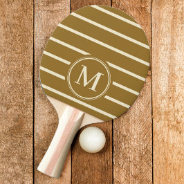 Raquete De Ping Pong Listras de Monograma Cor Vento Quente do Deserto