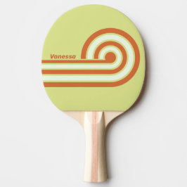Raquete De Ping Pong Listras de Ondas do Cacto do Deserto Retro com Nom