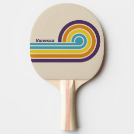 Raquete De Ping Pong Listras de Ondulação de Coral Desbotado pelo Sol c
