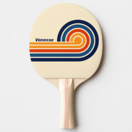 Raquete De Ping Pong Listras de Ondulação do Arco-íris do Deserto Retro