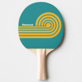Raquete De Ping Pong Listras de Ondulação do Nascer do Sol de Conchas c