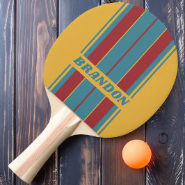 Raquete De Ping Pong Listras de placa de semente de mostarda retrô com