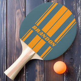 Raquete De Ping Pong Listras de placa dupla Retro Sunshine com nome